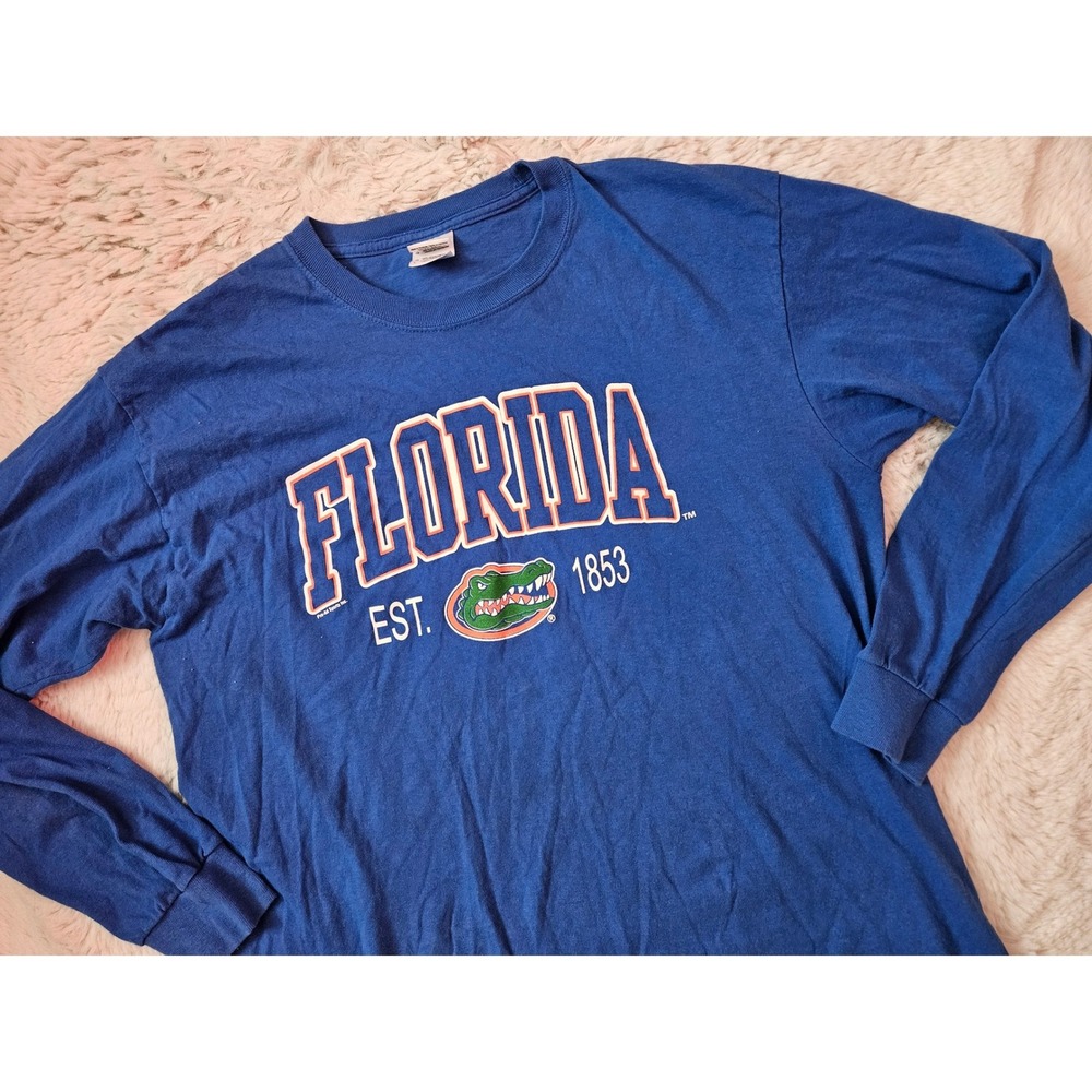 Florida Gators Collegiate Long Sleeve Graphic T-Shirt Size Large Royal Blue